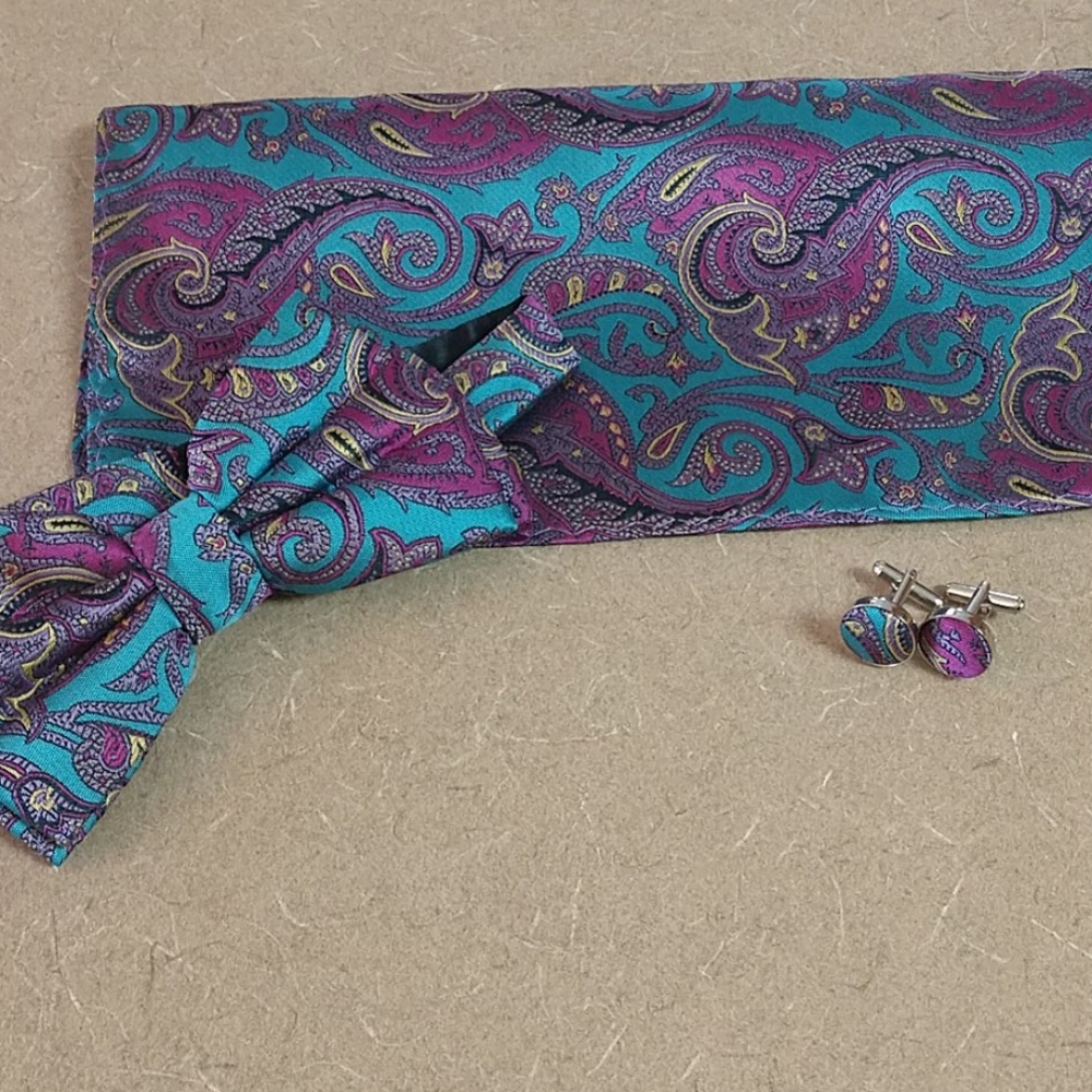 Men's Adjustable Bow Tie Pocket Square